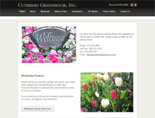 Tablet Screenshot of cuthbertgreenhouse.com
